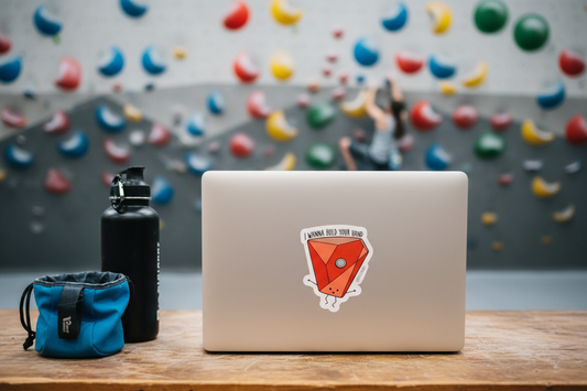 4. Laptop at the Climbing Gym