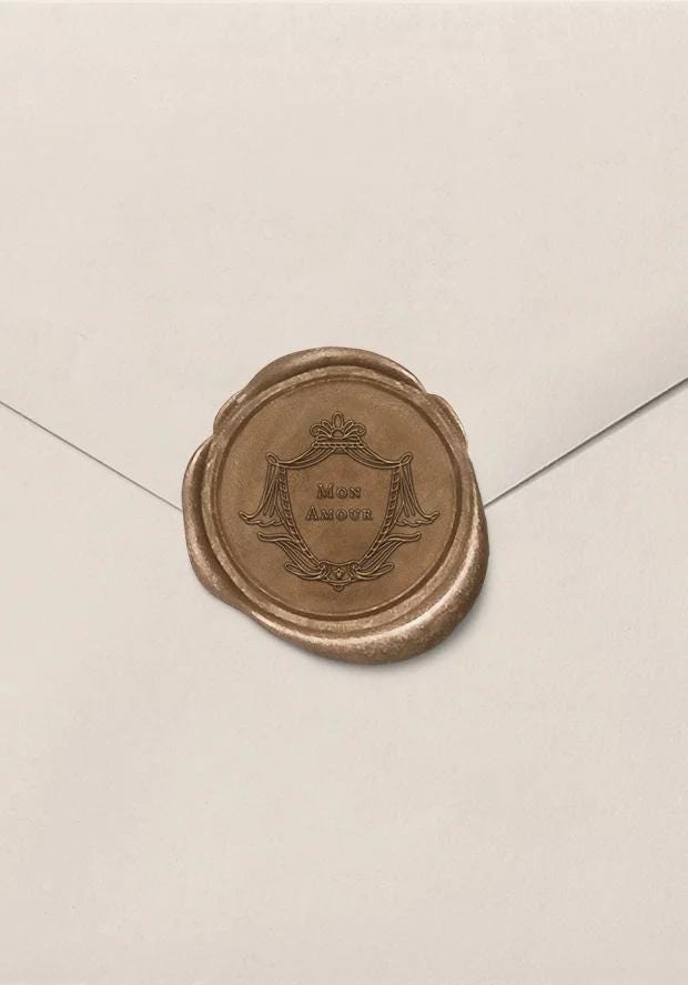 Custom Calligraphy Love Letters Luxury Handwritten Love Letter Calligraphy on Paper With Wax Seal